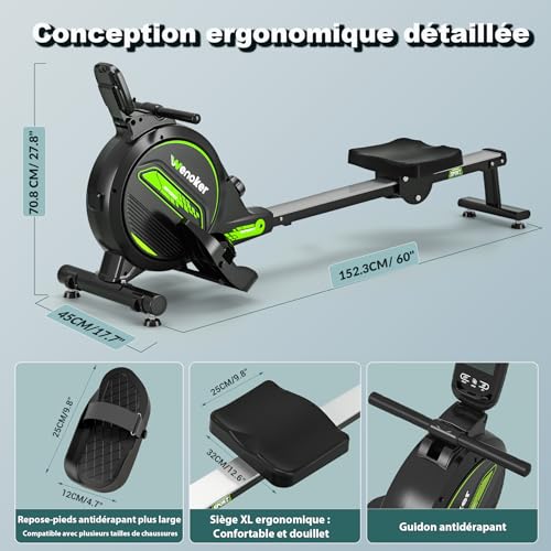 Wenoker Rudergerät mit magnetischem Fit